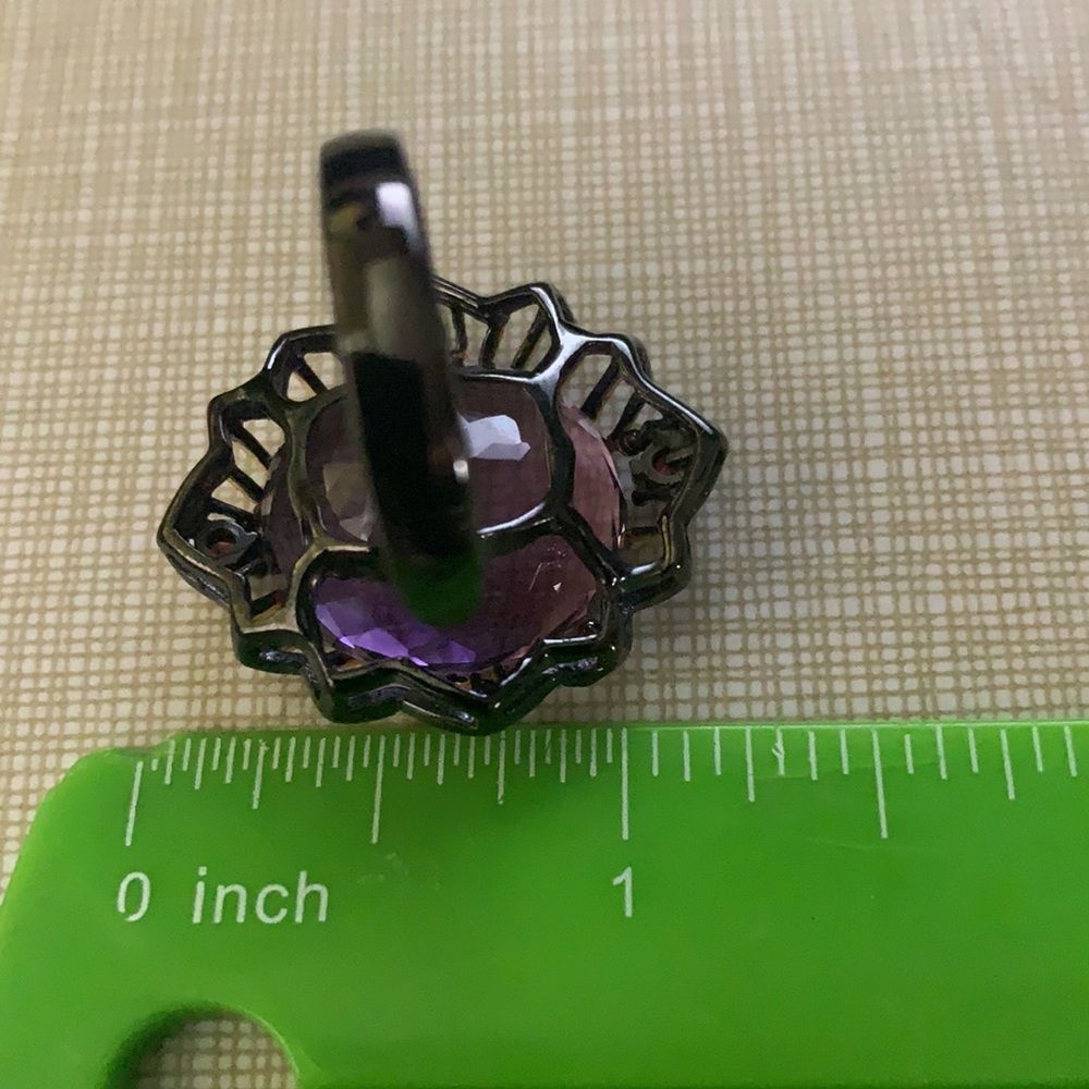 New Gorg Unique African Amethyst Rhodolite Ring - Picture 11 of 16